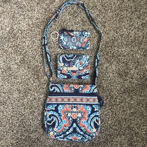 Vera Bradley Purse, Wallet, and ID Holder Set